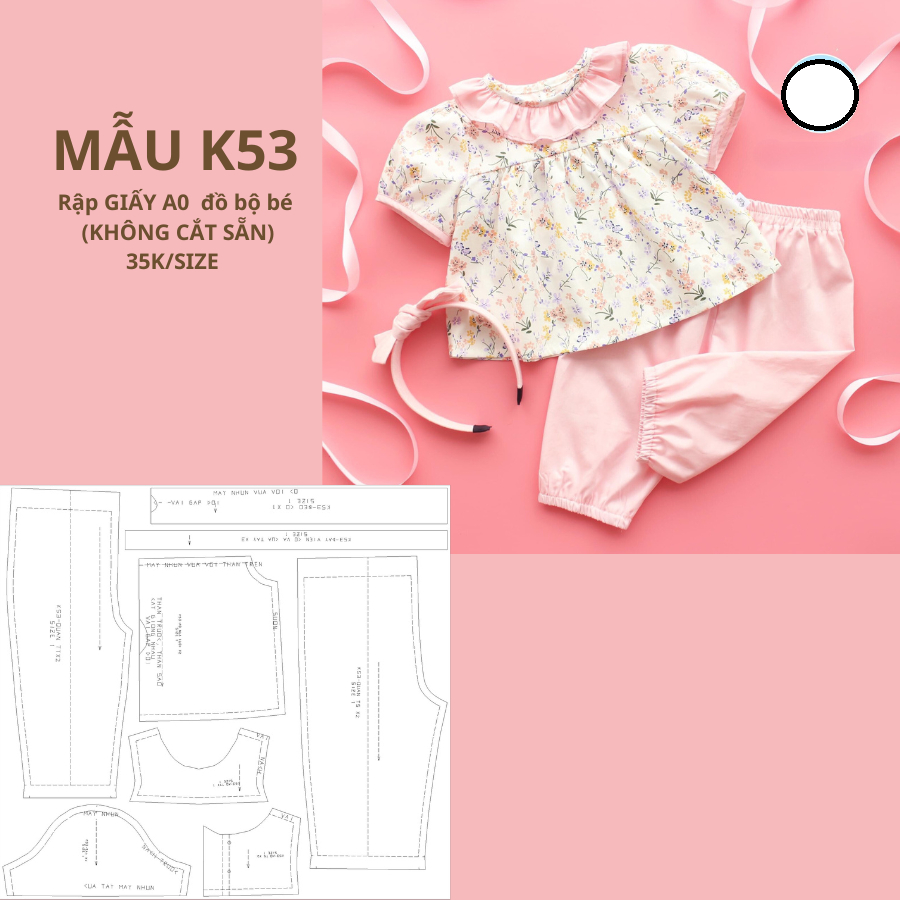 RẬP GIẤY A0 ĐỒ BỘ BÉ K53
