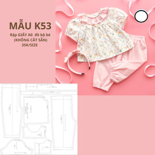 Rập giấy a0 đồ bộ bé k53