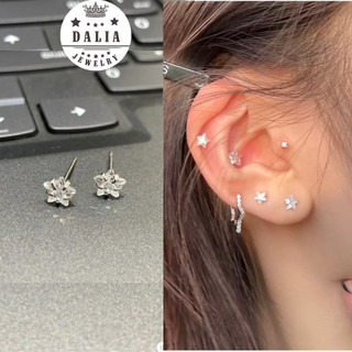 Bông tai bạc ngôi sao đá DaLiA Jewelry khuyên tai bạc nạm đá bông tai bạc nữ đính đá xinh xắn
