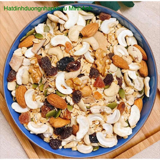 Granola siêu hạt Cao cấp Nguyên vị thơm giòn không đường 500g🌱 Hạt được sấy theo từng lần đặt hàng luôn mới vị tự nhiên