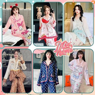 Đồ bộ dài nữ mặc nhà,pijama lụa,đồ ngủ nữ-Mie