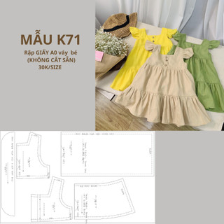 Rập giấy a0 váy bé k71