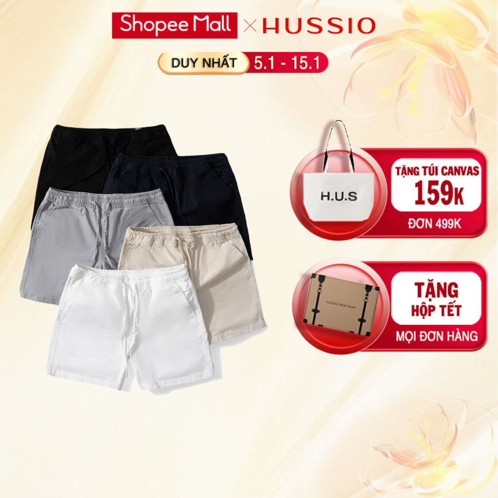 Quần Short nam vải Kaki nhung cao cấp, trẻ trung, lịch lãm, chuẩn form - HUSSIO