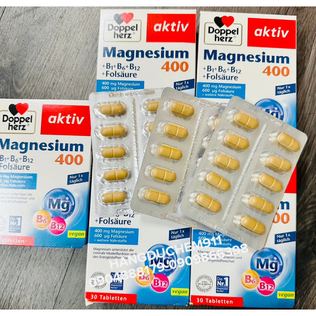 Viên bổ sung Magnesium Sắt Vitamin B1 30 viên nội địa Đức mẫu mới 2024