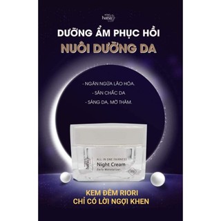 Kem dưỡng da ban đêm riori - night cream