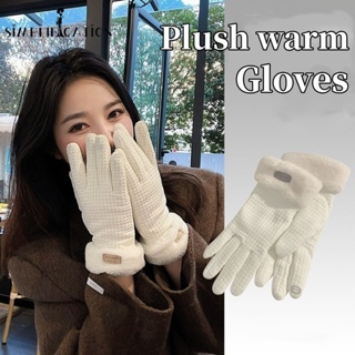 Găng tay nữ BLUEHOPE mùa đông nhiều màu lông vũ kẻ ô nhiều màu GTKO