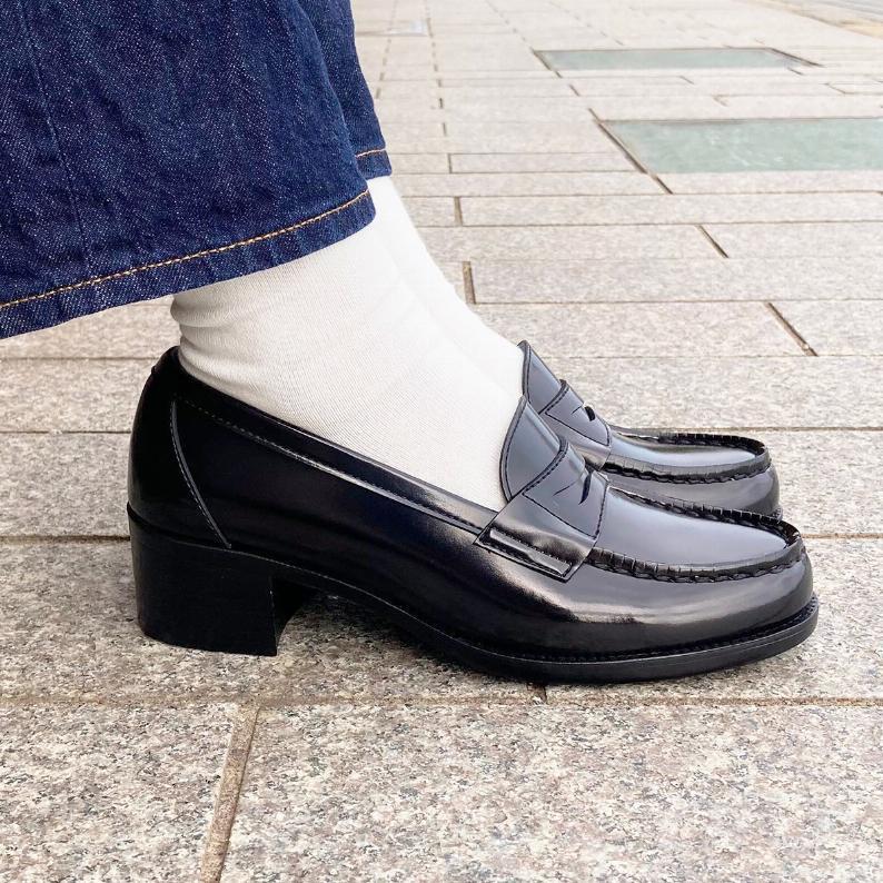 HARUTA 4603 Heel up 4.5cm loafers , size 37 -- second hand