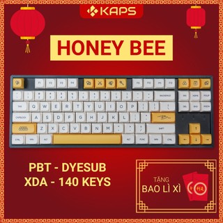 Keycap Milk Honey Bee PBT profile XDA in dyesub 140 nút cho bàn phím cơ layout 108/104/98/87/84/75/68/64/61