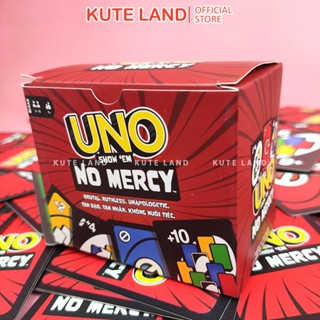 Bộ bài Uno No Mercy 165 thẻ bài cuộc chơi nâng cấp 10 luật chơi khắc nghiệt trò chơi thẻ bài Board Game Việt