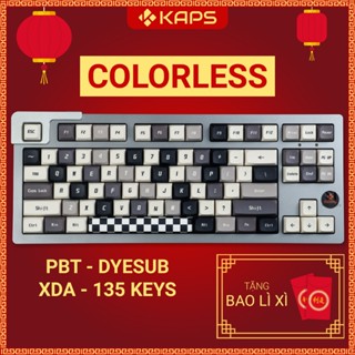 Keycap Colorless PBT profile XDA in dyesub 135 nút cho bàn phím cơ layout 108/104/98/87/84/75/68/64/61