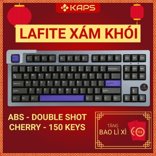 Keycap lafite xám khói nhựa abs profile cherry in double-shot 150 nút cho bàn phím cơ layout 108/104/98/87/84/75/68/64