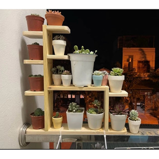 Kệ gỗ để bàn nhiều tầng mini decor để cây cảnh tượng nhỏ phòng khách phòng ngủ