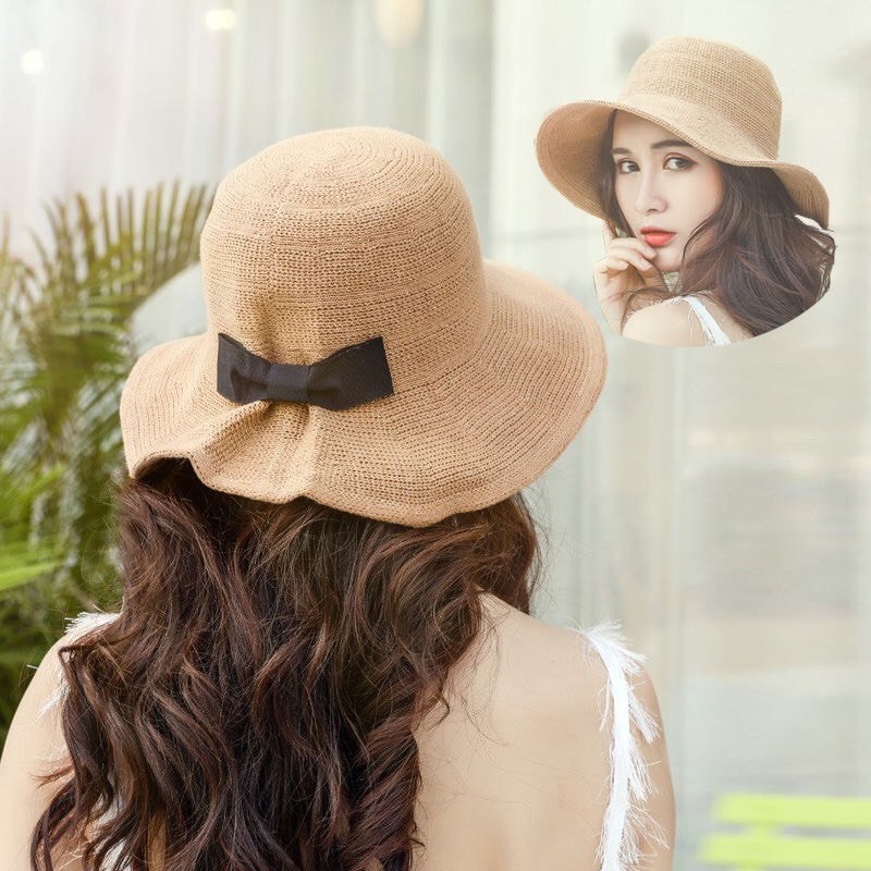 Mũ nón rộng vành cói đi biển cao cấp iLita thời trang vintage Gaucho