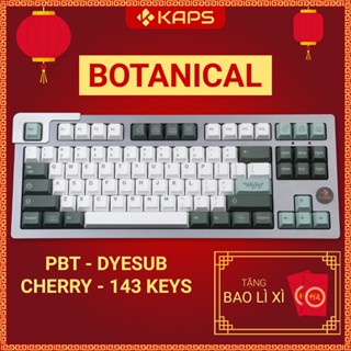 Keycap Botanical PBT profile Cherry in dyesub 143 nút cho bàn phím cơ layout 108/104/98/87/84/75/68/64/61