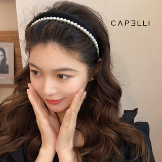 Băng Đô Cài Tóc CAPELLI Bờm Lụa Satin Phối Ngọc
