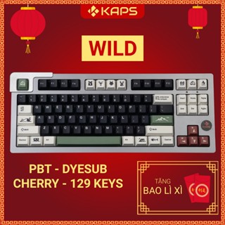 Keycap Wild PBT profile Cherry in dyesub 129 nút cho bàn phím cơ layout 108/104/98/87/84/75/68/64/61