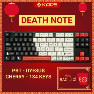 Keycap Death Note | Nhựa PBT | Profile Cherry | In dyesub | 134 nút cho bàn phím cơ