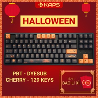 Keycap Halloween PBT profile Cherry in dyesub 129 nút dành cho bàn phím cơ layout 108/104/98/87/84/75/68/64/61