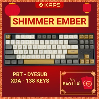 Keycap Shimmer Ember PBT profile XDA in dyesub 138 nút cho bàn phím cơ layout 108/104/98/87/84/75/68/64/61