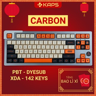 Keycap Carbon PBT profile XDA in dyesub 142 nút cho bàn phím cơ layout 108/104/98/87/84/75/68/64/61