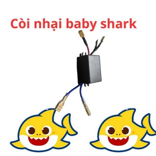 Nhại còi babyshark xe máy wave, dream, sirius, exciter, winner