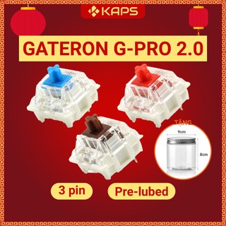 Switch Gateron G-Pro 2.0 Red - Brown - Blue, 3 pin, Pre-lubed, switch cho bàn phím cơ