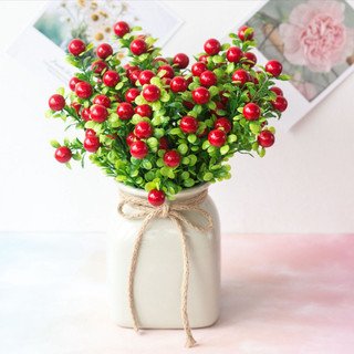 Cây giả - cây nhựa cherry đào lựu trang trí cao 33cm (không kèm chậu) trang trí nhà cửa, quán café