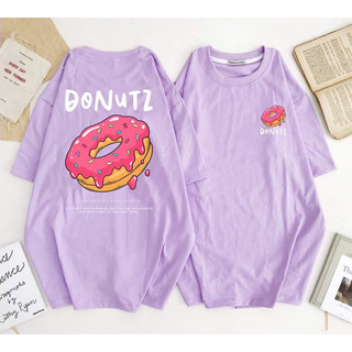 (Rẻ vô địch) Áo thun tay lỡ tím donut