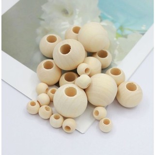 Hạt Gỗ Tròn Lỗ To Các Size- Phụ kiện thủ công handmade