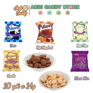 10 gói Bánh Snack Pillows Oishi Có Nhân 14gr