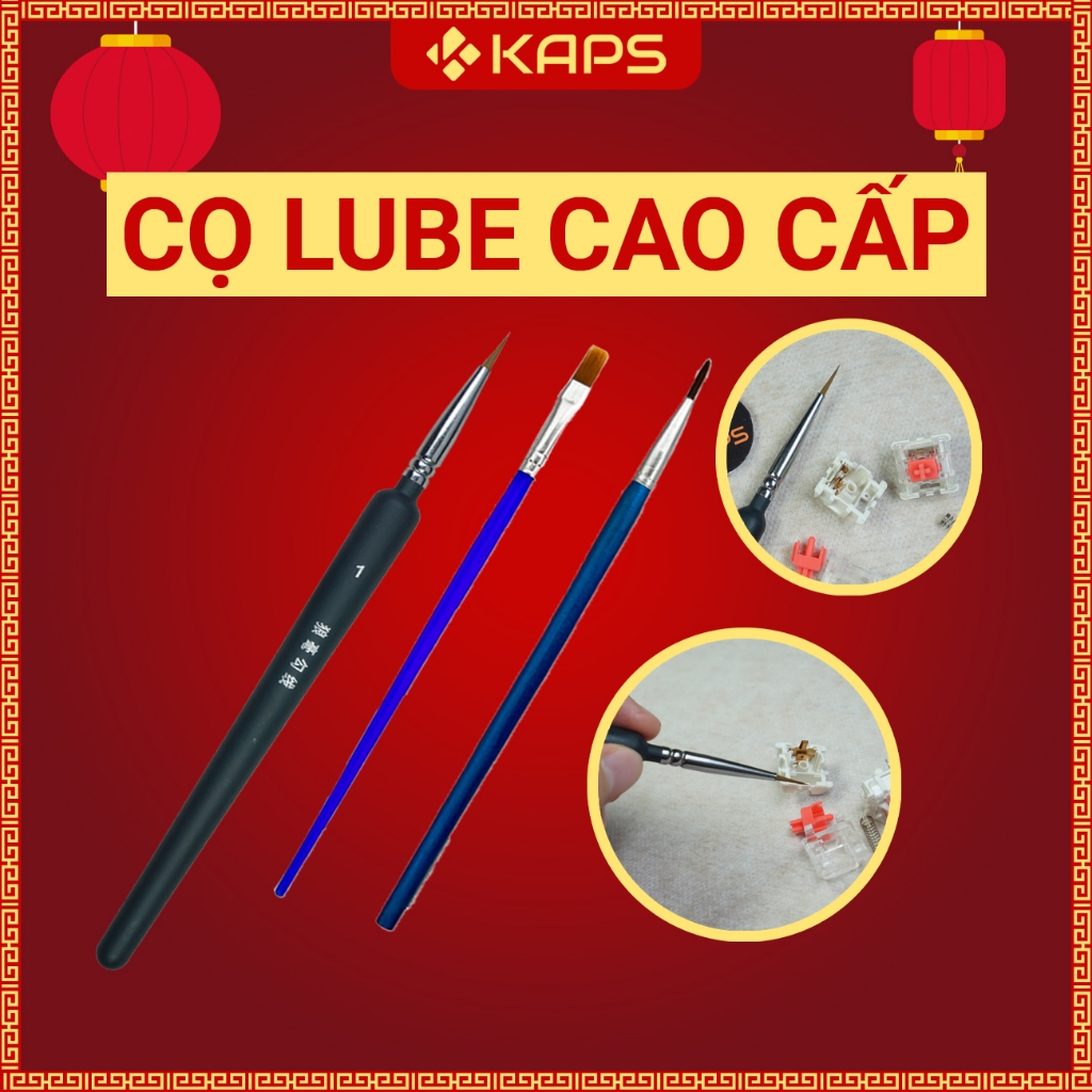 Cọ Lube cao cấp | Nhọn/Dẹt | Lube Switch | Lube Stab | Custom bàn phím cơ | Cọ Vẽ