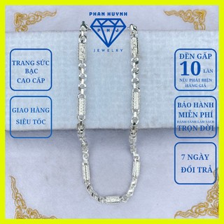 Dây chuyền bạc nam - Dây ống dúc kim tiền rồng bạc 950 PHJ