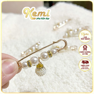 Ghim châm cài quần áo ngọc toòng teng, kim băng siết lưng quần, thu nhỏ eo, móc treo hoạ tiết trang trí trang phục