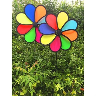 Chong chóng vải 8 cánh cầu vồng giá rẻ, trang trí lễ hội, sự kiện, trường học, nhà hàng, xe cafe, trà sữa