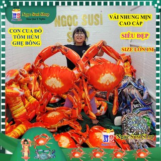 Thú nhồi bông con cua ghẹ bông tôm hùm alaska siêu to khổng lồ - gấu bông con cua đồ chơi doll thú bông toy búp bê