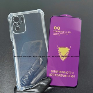 Ốp Lưng và cường lực Xiaomi Redmi Note 10 / Redmi Note 10S - Loại trong suốt chống sốc TSCS