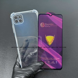 Ốp lưng và cường lực Samsung Galaxy A22 5G - Loại trong suốt chống sốc bảo vệ camera TSCS