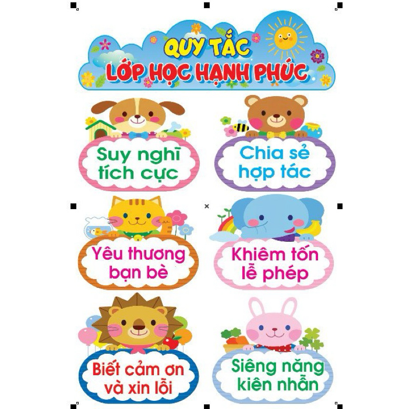 Trang trí LỚP HỌC HẠNH PHÚC 005b