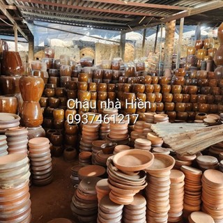 Lu có nắp đậy dùng đựng nước, trồng sen, ...