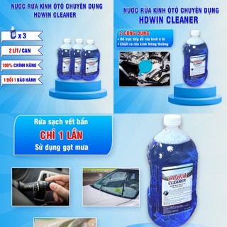 Nước rửa kính ô tô chuyên dụng 3 can 2 lít chính hãng hdwin clean
