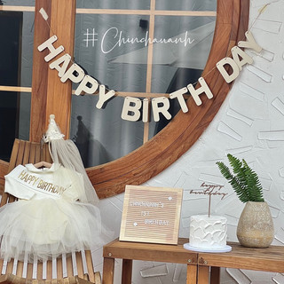 Dây gỗ trang trí sinh nhật, dây Happy birthday Chin Chau Anh