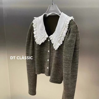 [ Bigsize 55-100kg] Áo len thừng cổ bèo 2 tầng ren