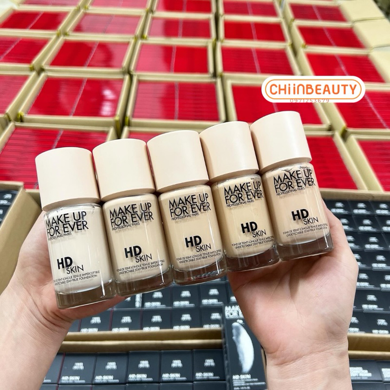 Kem nền MUFE Skin HD Foundation Y205 1N00, R210 1R02, Y215 1Y04, Y218 1N06, Y225 1Y08