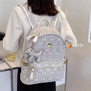 Balo đi học đi du lịch chữ GLM tặng kèm móc gấu size 40cm