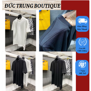 Áo phông trơn 2 màu đen trắng dễ mặc phối cầu vai