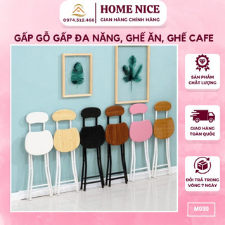 Ghế gỗ gấp đa năng decor văn phòng, ghế xếp trà cafe gấp gọn