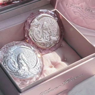 (sẵn hồng)Gương nắp gập cầm tay Flower Know