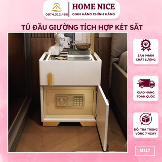 Tủ đầu giường tích hợp két sắt, bảo vệ tài sản, tủ đẹp, bảo mật tốt nhiều màu sắc M117