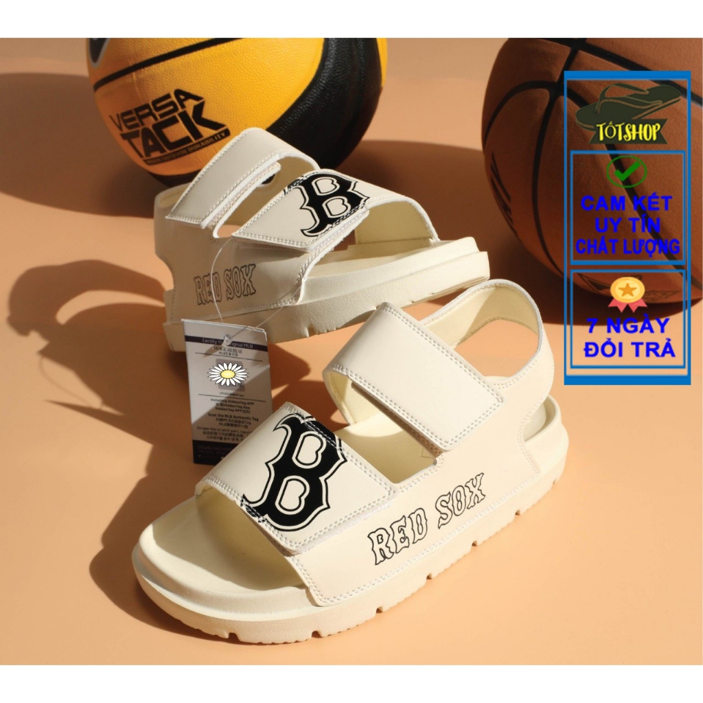Giày Sandal Nam Nữ M.L.B F1 Red Sox chữ B