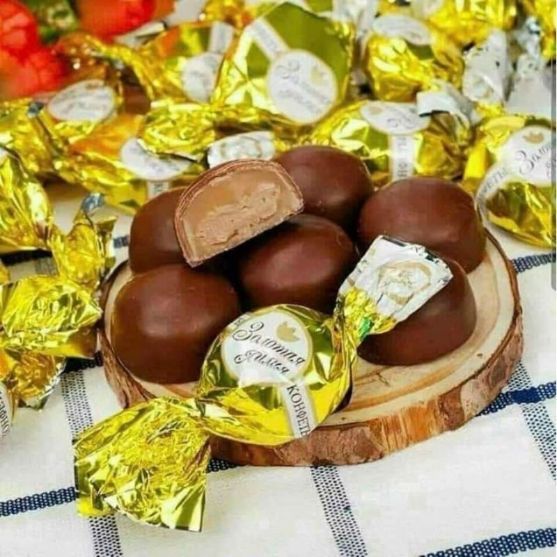 kẹo socola KONTI bông huệ vàng-Nga